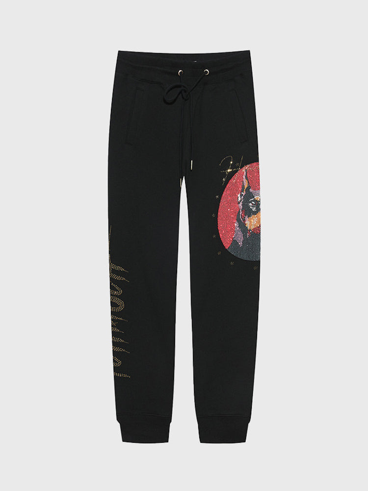 TCH Unisex Rhinestone Graphic Fleece Jogger