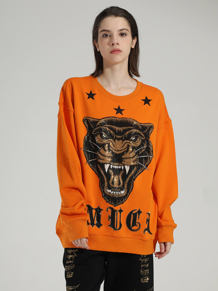 TCH Rhinestone Tiger Unisex Sweatshirt